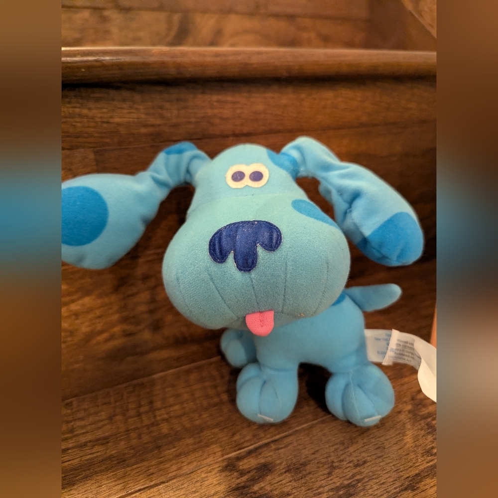 Fisher Price Happy Ears Blue Blue's Clues Plush 6" Vintage 2000 & Golden Book - Picture 6 of 11